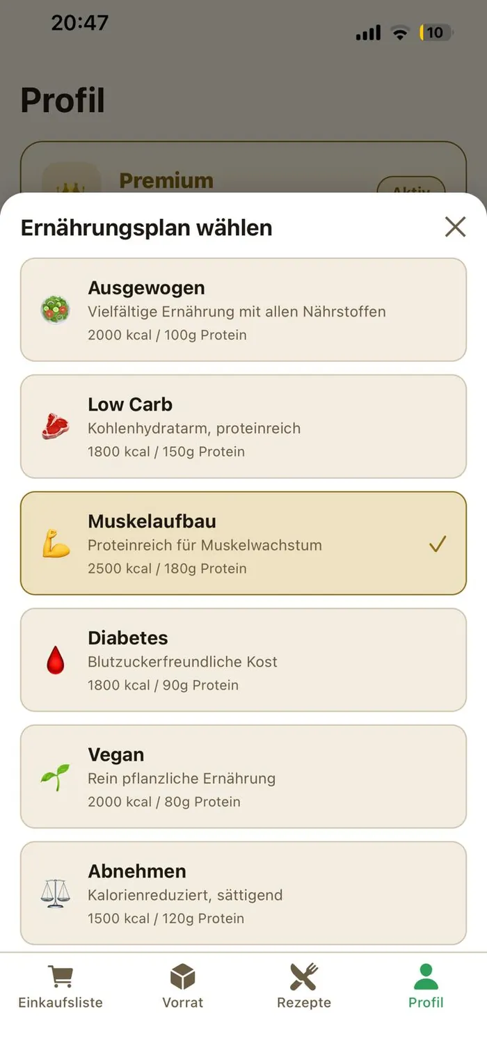 HomeFresh Ernährungsplan